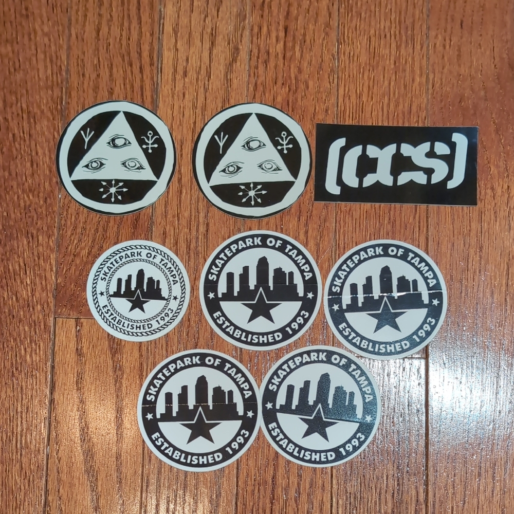 Skateboarding Sticker Pack Welcome Skateboards Skatepark of Tampa CCS 8 Stickers